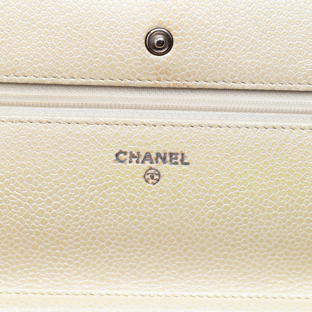 Chanel CC Matelassé Caviar Wallet on Chain