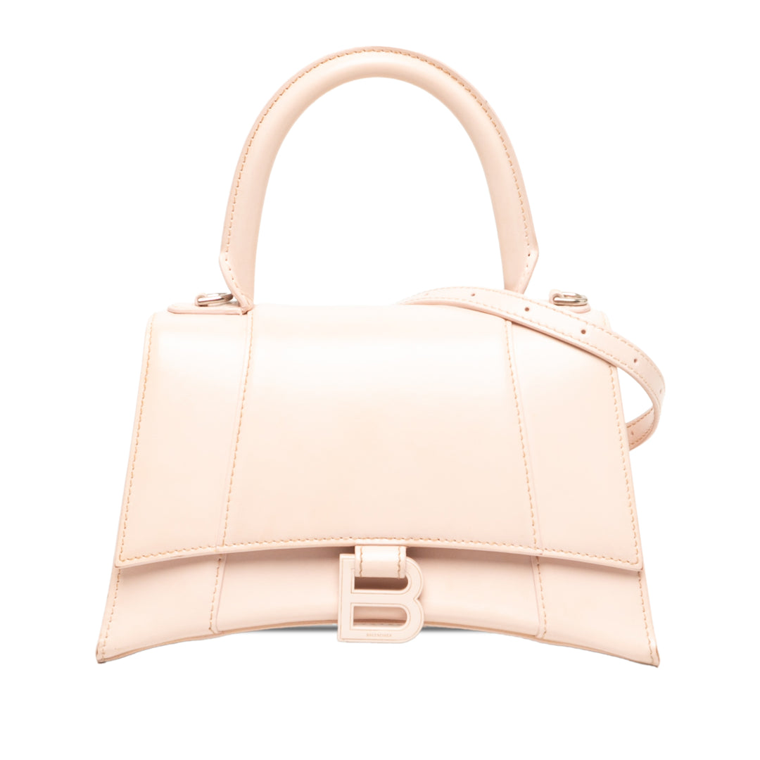 Balenciaga Sac à main Hourglass à Petit Beige – vue principale – GABY PARIS