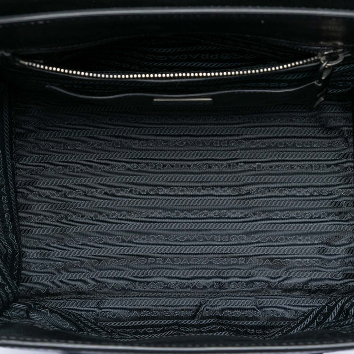 Prada Bicolore Glace Veau Sound Lock Sac Cuir