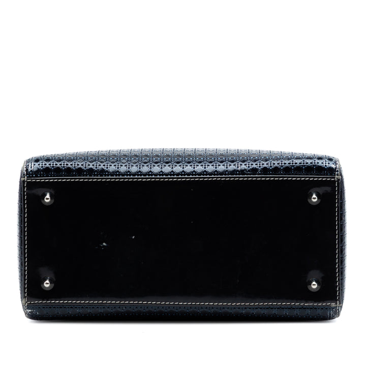 Dior Ombre Métallisé Microcannage Lady Dior Moyen Argenté – vue 3 – GABY PARIS
