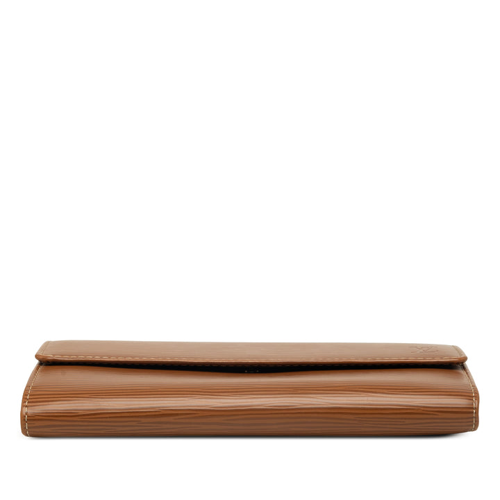 Sarah Portefeuille long Épi Marron