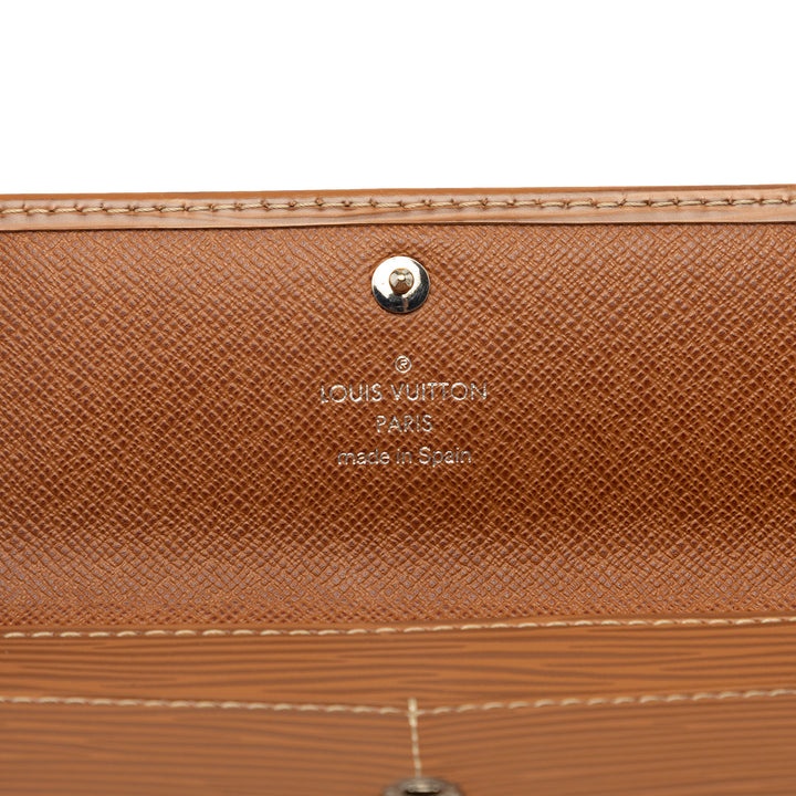 Sarah Portefeuille long Épi Marron