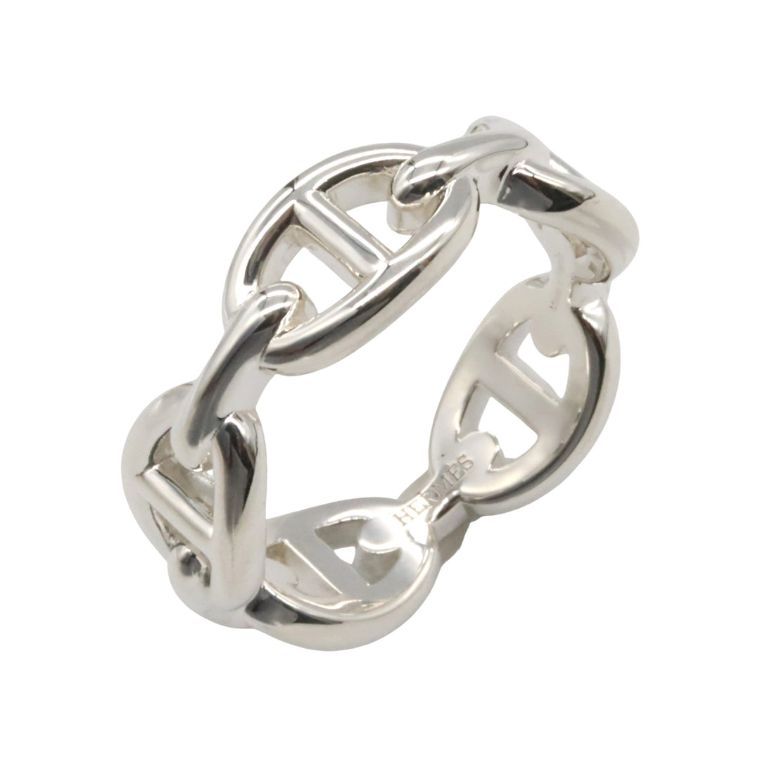 Sterling Silver Chaine d Ancre Chain Ring Silver - Gaby Paris