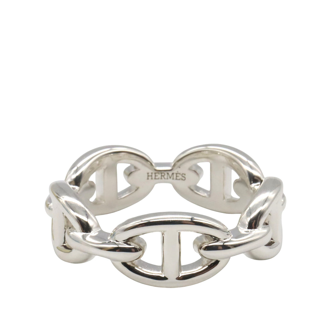 Sterling Silver Chaine d Ancre Chain Ring Silver - Gaby Paris