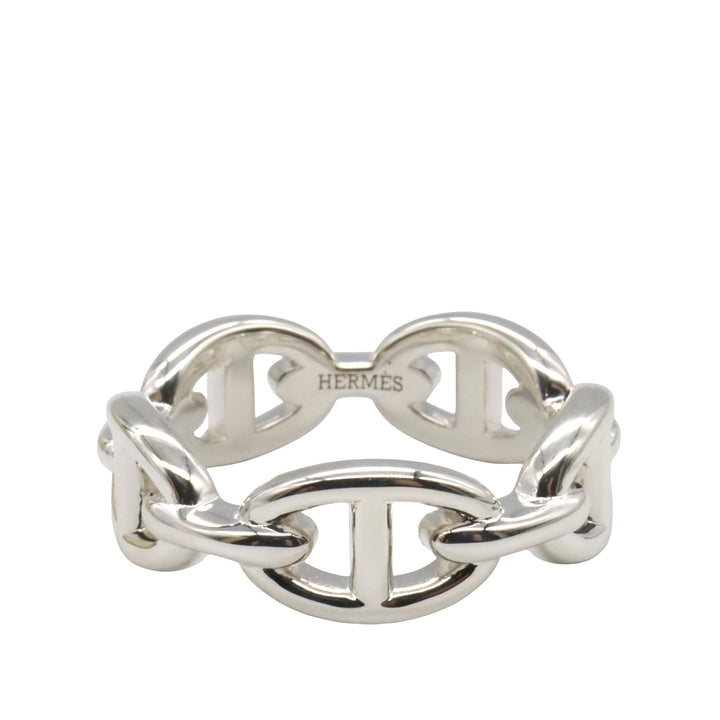 Sterling Silver Chaine d Ancre Chain Ring Silver - Gaby Paris