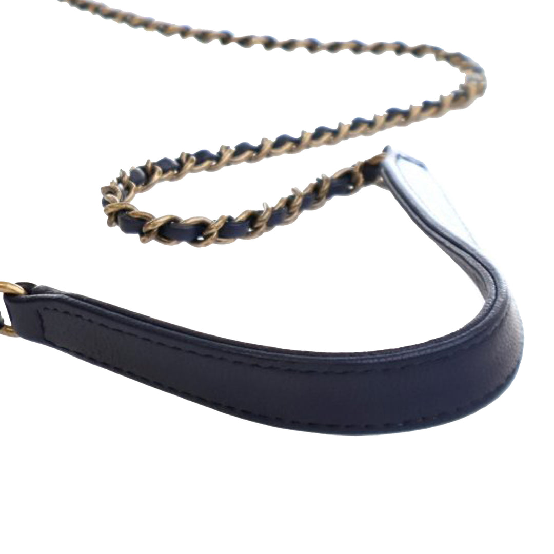 Chanel Mini Cuir d’agneau Beauty Lock Flap Bleu – GABY PARIS Authentique