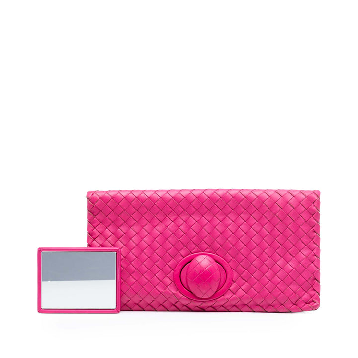 Bottega Veneta Nappa Intrecciato Turn Lock Pochette