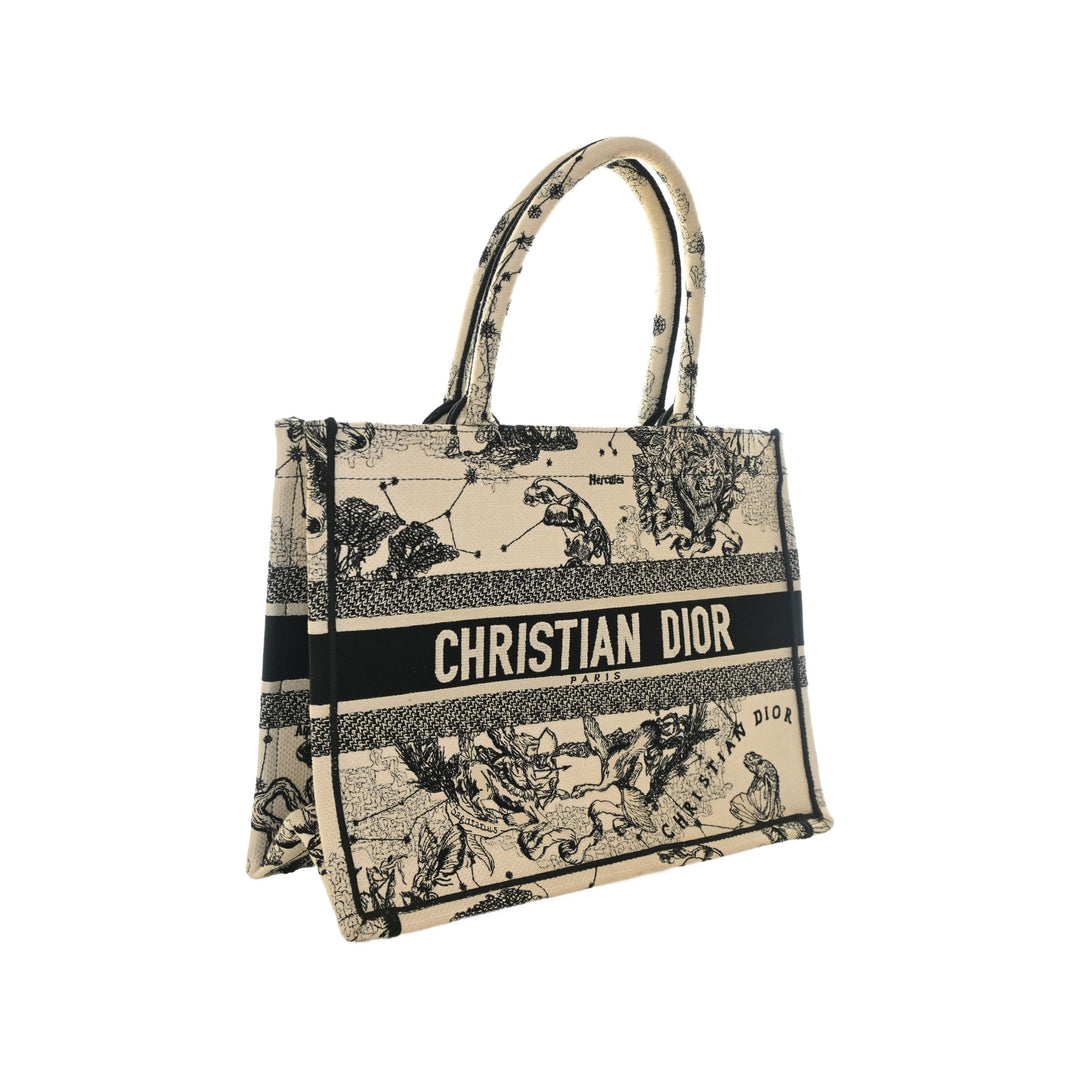 Dior Book Tote brodé Zodiac De Jouy Moyen Blanc – vue 11 – GABY PARIS