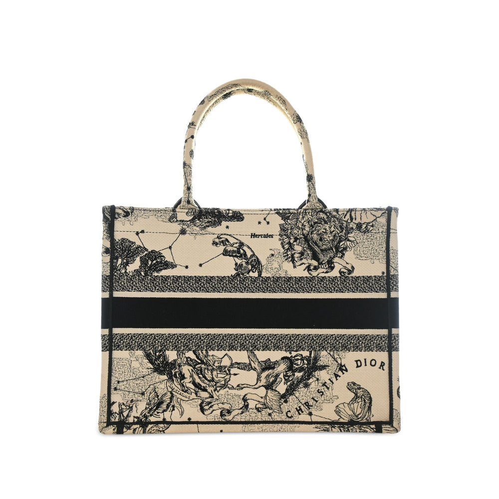 Dior Book Tote brodé Zodiac De Jouy Moyen Blanc – vue 2 – GABY PARIS