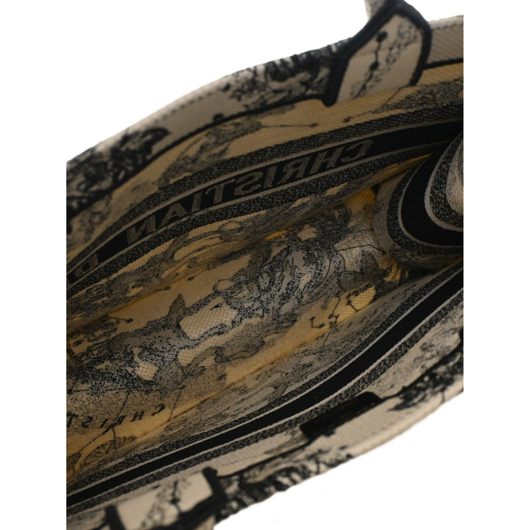 Dior Book Tote brodé Zodiac De Jouy Moyen Blanc – vue 4 – GABY PARIS