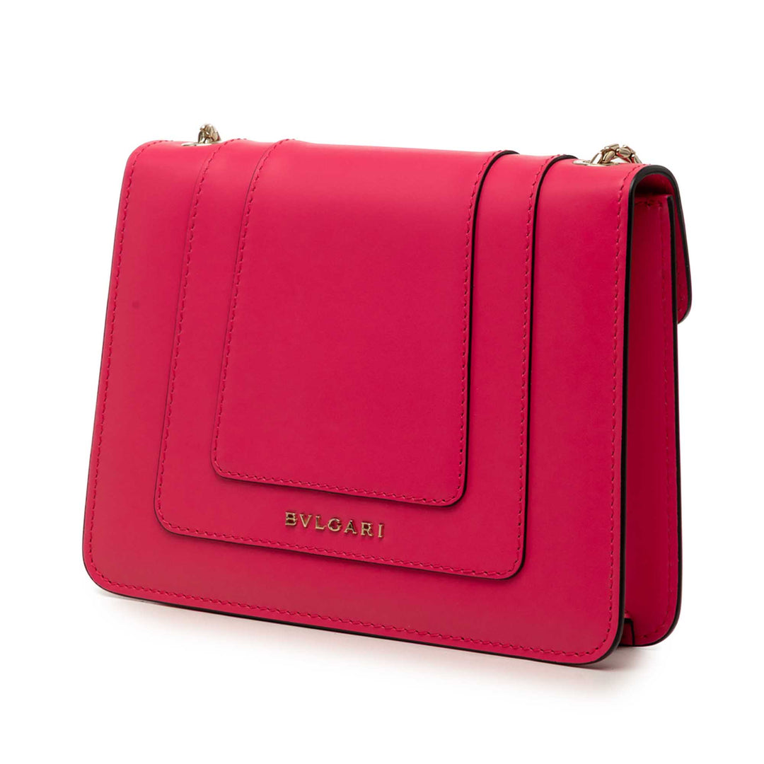 Bvlgari Sac bandoulière Carré Serpenti Forever Chaîne Petit Rose – vue 2 – GABY PARIS