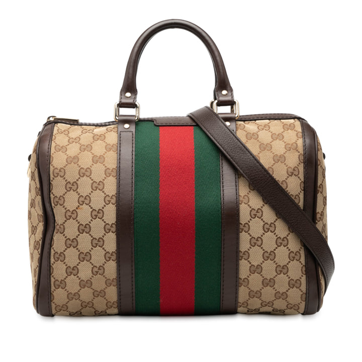 Gucci Medium GG Toile Web Joy Boston Sac