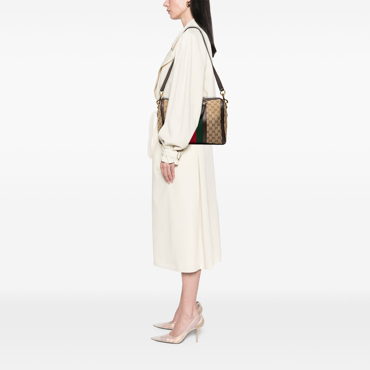 Gucci Medium GG Toile Web Joy Boston Sac