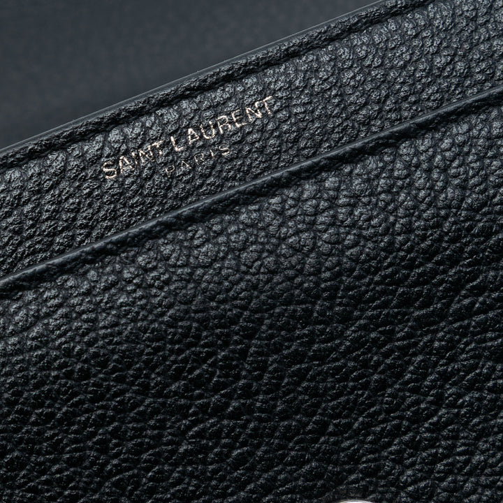 Saint Laurent Medium Cuir de veau grainé Guitar Strap Monogram Sunset Sac porté croisé