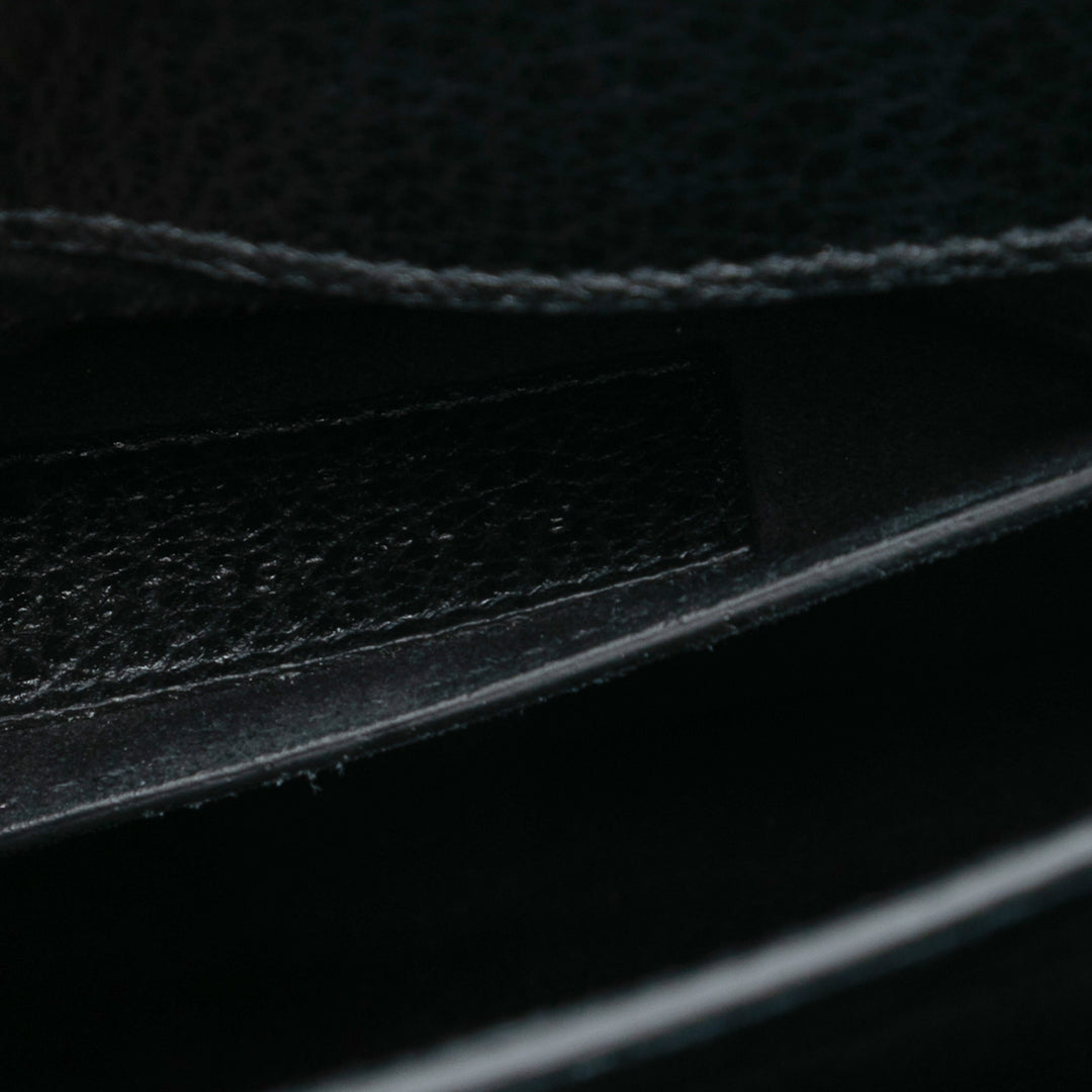 Saint Laurent Medium Cuir de veau grainé Guitar Strap Monogram Sunset Sac porté croisé