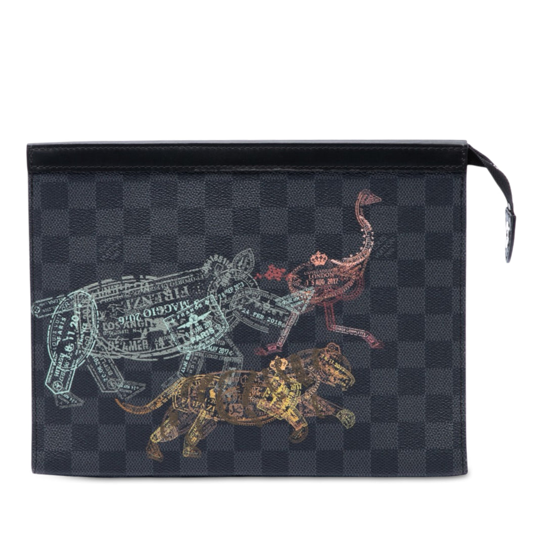 Louis Vuitton Wild Animals Pochette Voyage MM Damier Graphite Noir