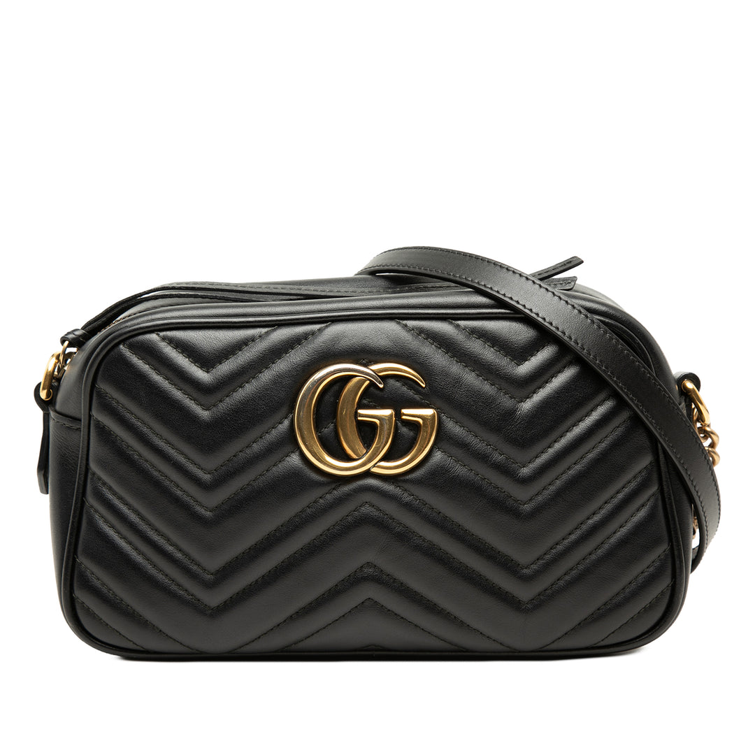 GG Marmont Matelasse Sac Petit Cuir de veau Noir