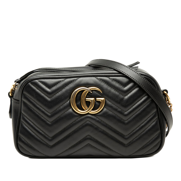 GG Marmont Matelasse Sac Petit Cuir de veau Noir