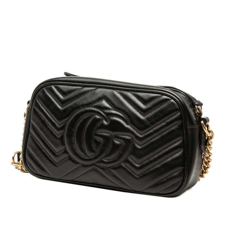GG Marmont Matelasse Sac Petit Cuir de veau Noir