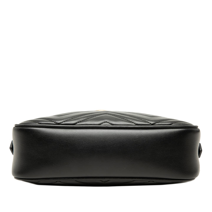 GG Marmont Matelasse Sac Petit Cuir de veau Noir