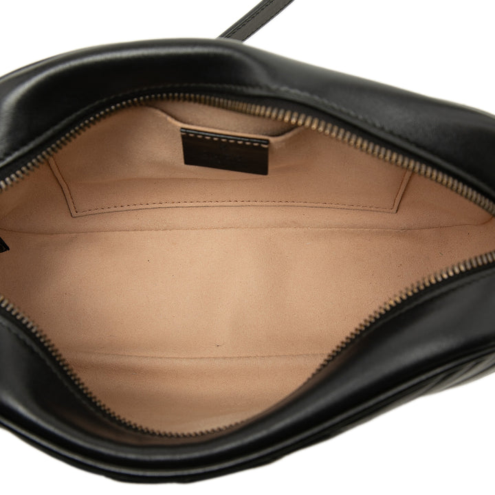 GG Marmont Matelasse Sac Petit Cuir de veau Noir