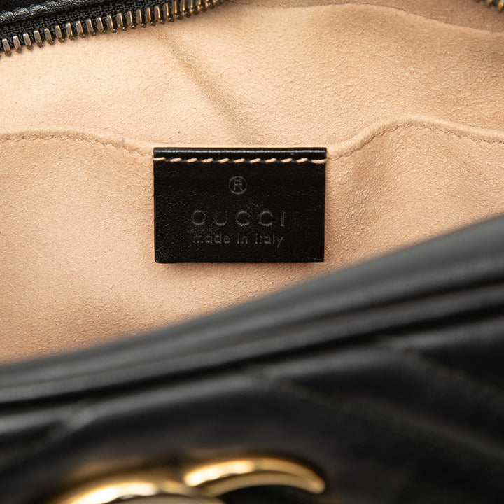 GG Marmont Matelasse Sac Petit Cuir de veau Noir