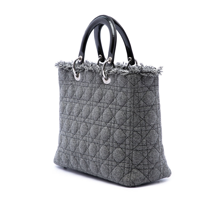 Lady Dior Cannage Grand Tweed Noir