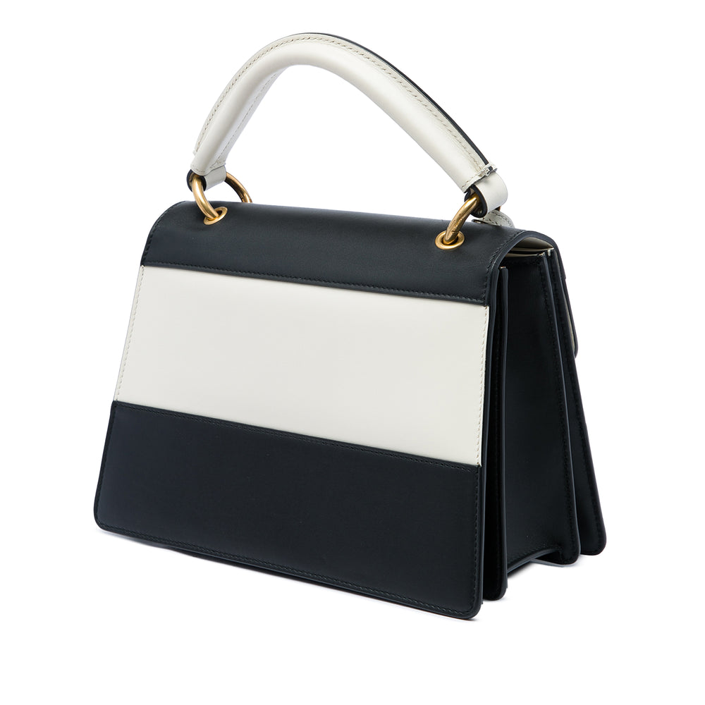 Gucci Bicolore Queen Margaret sac à Petit Cuir de veau Noir – vue 2 – GABY PARIS