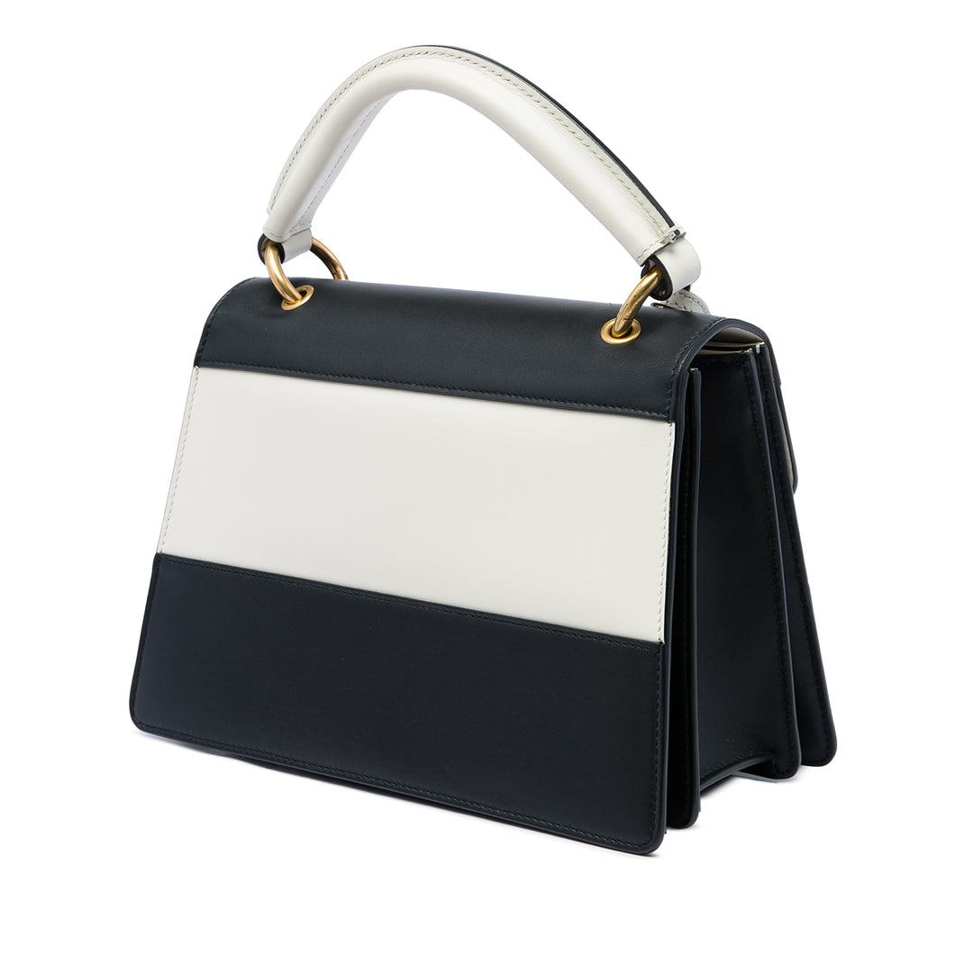 Gucci Bicolore Queen Margaret sac à Petit Cuir de veau Noir – vue 2 – GABY PARIS