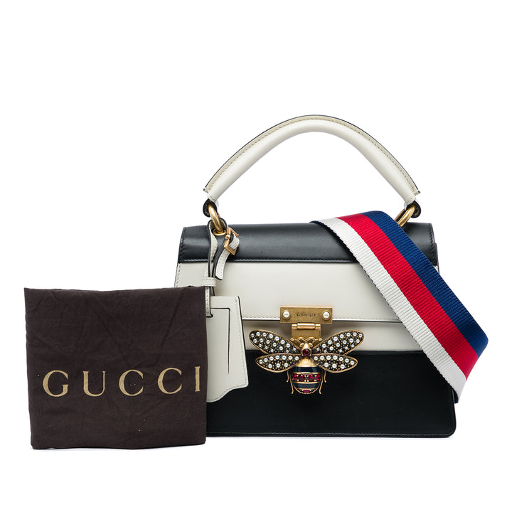 Gucci Bicolore Queen Margaret sac à Petit Cuir de veau Noir – vue 6 – GABY PARIS