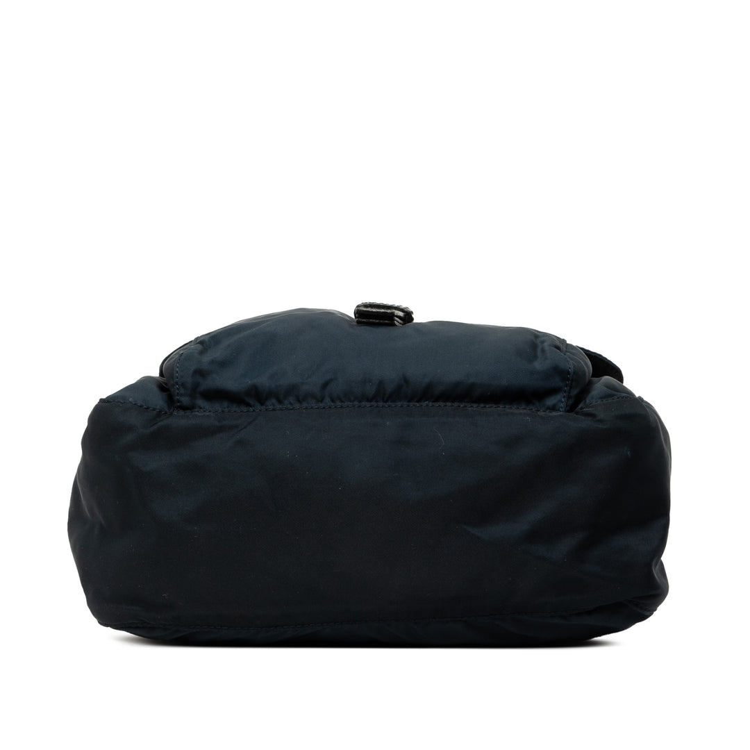 Zippé Buckle Sac Messenger Tessuto Bleu