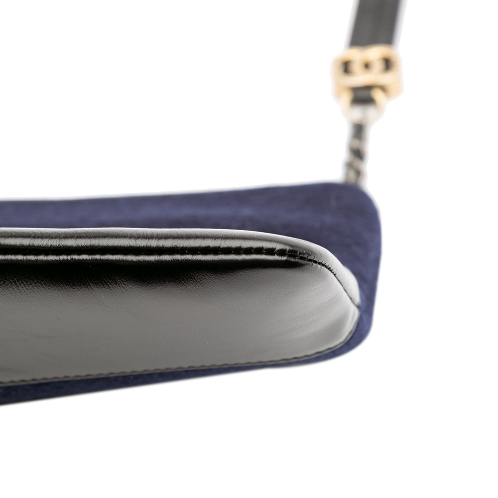 Paris-Hamburg Wool Embroidered Gabrielle Clutch Blue - Gaby Paris