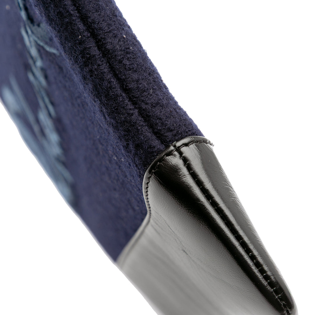 Paris-Hamburg Wool Embroidered Gabrielle Clutch Blue - Gaby Paris