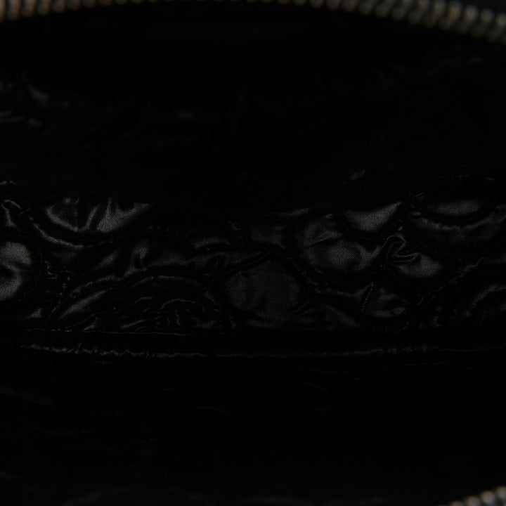 Chanel CC Matelassé Camellia Pochette Cuir caviar Noir – vue 4 – GABY PARIS