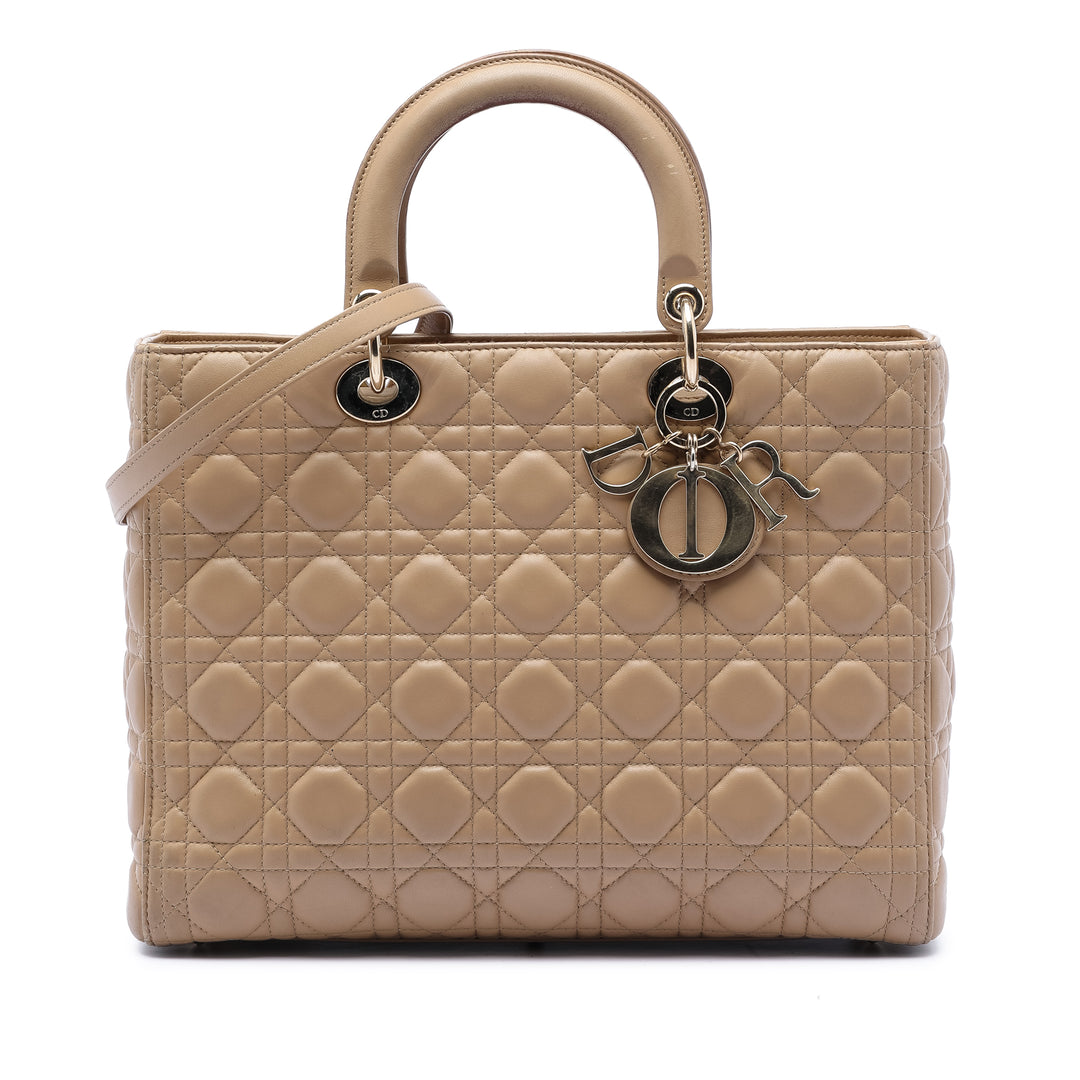Dior Large Cuir d’agneau Cannage Lady Dior
