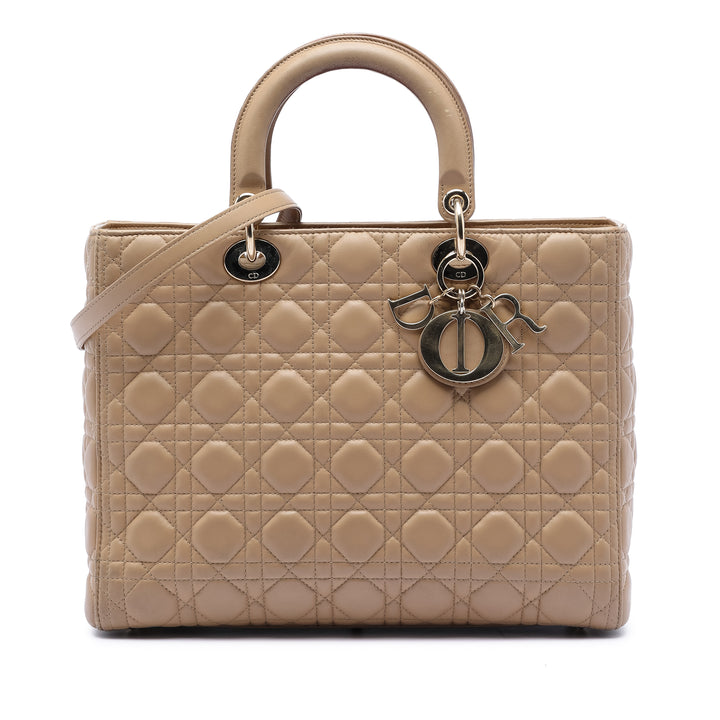 Dior Large Cuir d’agneau Cannage Lady Dior