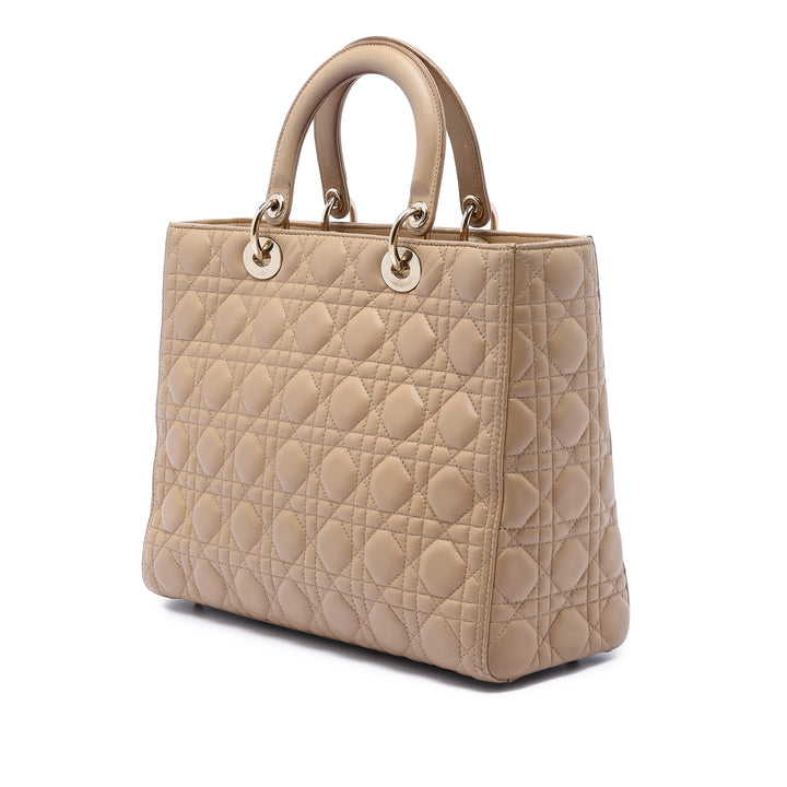 Dior Large Cuir d’agneau Cannage Lady Dior