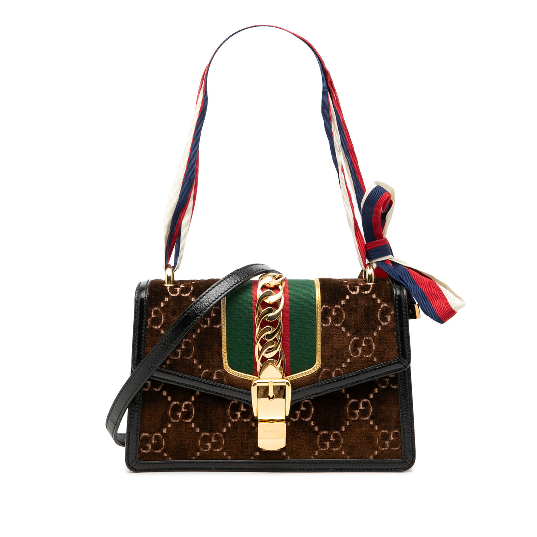 Gucci Small GG Velours Sylvie Sac porté croisé