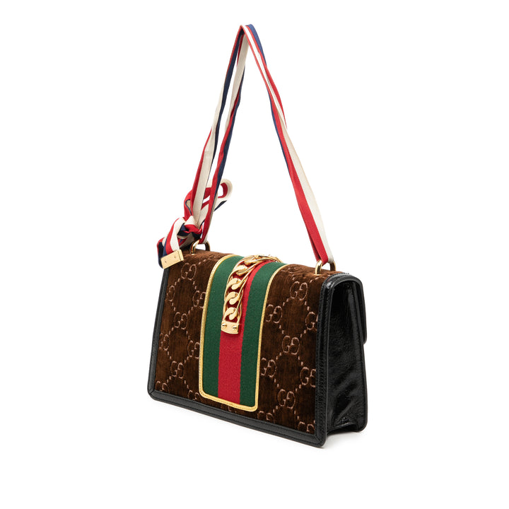 Gucci Small GG Velours Sylvie Sac porté croisé