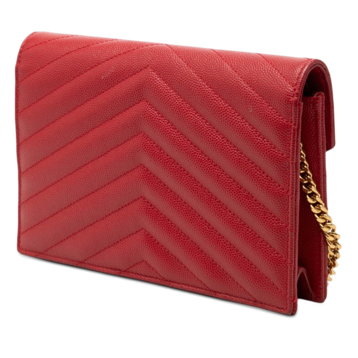 Grain De Poudre Cassandre Enveloppe Chaîne Portefeuille Rouge