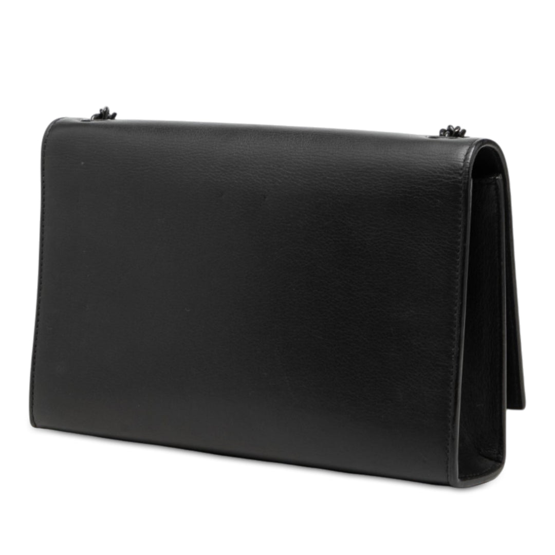 Star et Heart Patchwork Monochrome Kate Sac Moyen Cuir de veau Noir