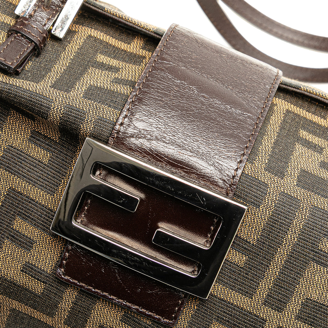 Zucca Canvas Bento Box Shoulder Bag Brown - Gaby Paris