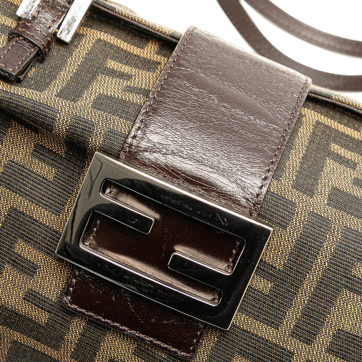Zucca Canvas Bento Box Shoulder Bag Brown - Gaby Paris