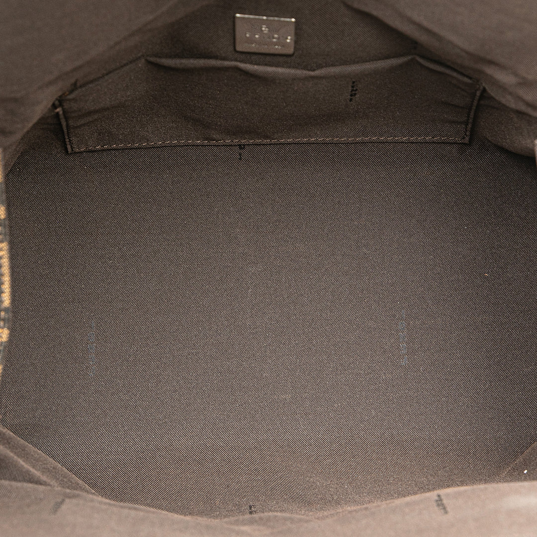 Zucca Canvas Bento Box Shoulder Bag Brown - Gaby Paris