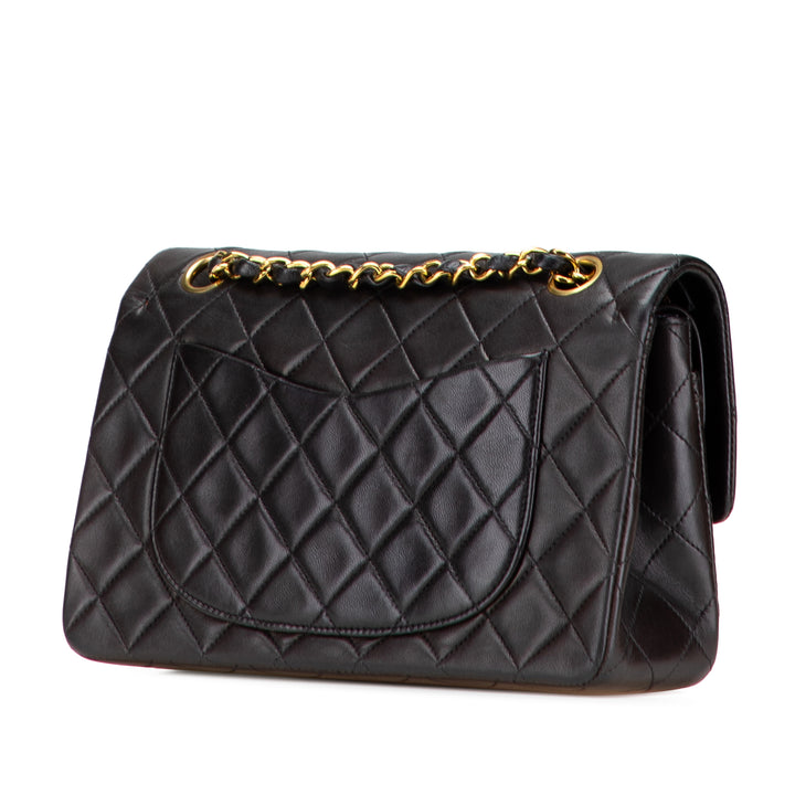 Small Classic Lambskin Double Flap Black - Gaby Paris