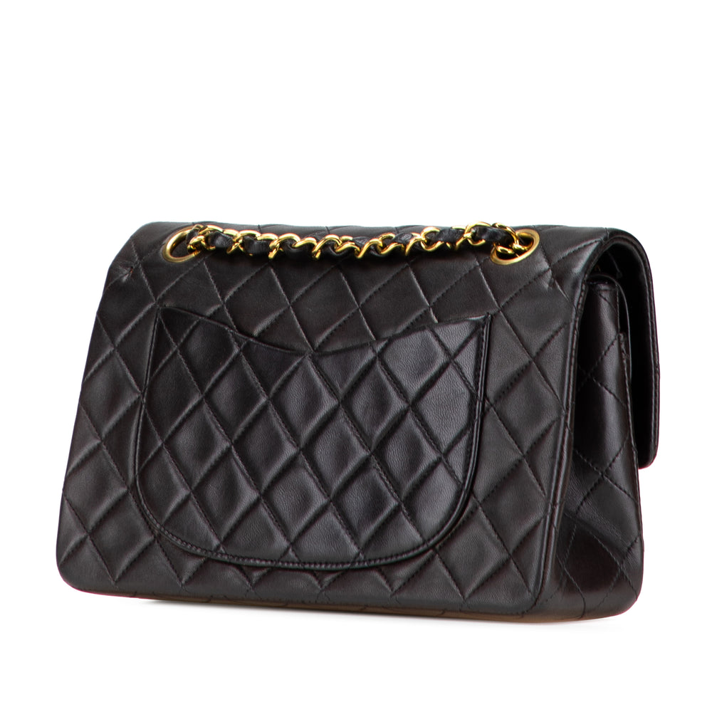 Small Classic Lambskin Double Flap Black - Gaby Paris