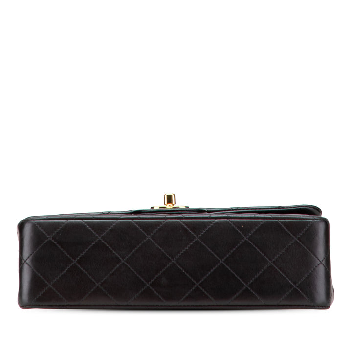 Small Classic Lambskin Double Flap Black - Gaby Paris