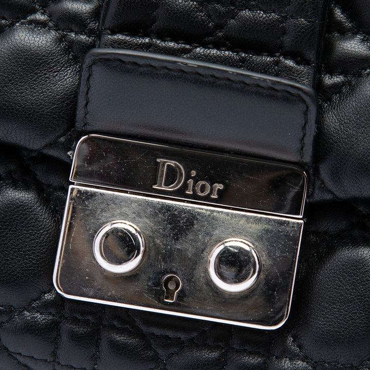 Cannage New Lock Sac Cuir d'agneau Noir