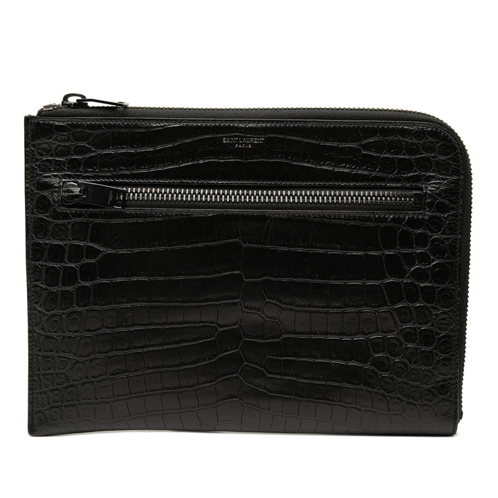Saint Laurent Croc embossé Cuir Pochette