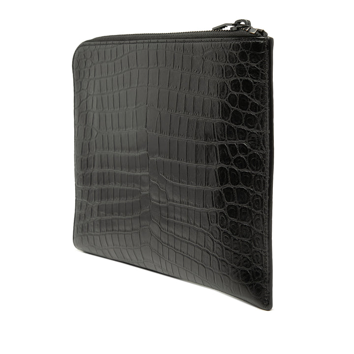 Saint Laurent Croc embossé Cuir Pochette